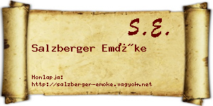 Salzberger Emőke névjegykártya
